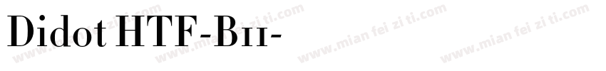 Didot HTF-B11字体转换